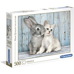 PUZZLE GATO Y CONEJO 500PZS - Teknashop Ltd