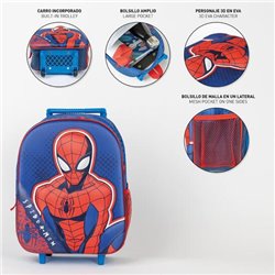 MOCHILA INFANTIL TROLLEY 3D SPIDERMAN - Teknashop Ltd