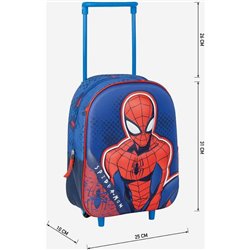 MOCHILA INFANTIL TROLLEY 3D SPIDERMAN - Teknashop Ltd