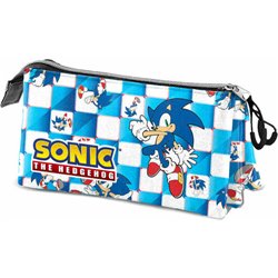 PORTATODO BLUE LAY SONIC THE HEDGEHOG TRIPLE - Teknashop Ltd