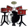 BATERÍA PERCURSION RHINO DRUMS RED CON BANQUETA 75X68X54 CM - Teknashop Ltd