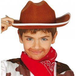 SOMBRERO VAQUERO FIELTRO MARRÓN INFANTIL - Teknashop Ltd