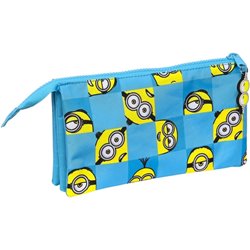 MINIONS PORTATODO TRIPLE 22X12X3 - Teknashop Ltd