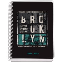 AGENDA ESCOLAR 22-23 A5 PLÁSTICO S/V BROOKLYN - Teknashop Ltd