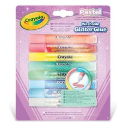 PEGAMENTOS DE PURPURINA LAVABLES COLORES PASTEL CON EFECTO BRILLANTE 8 UNDS 15,6X1,5X21,3 CM - Teknashop Ltd