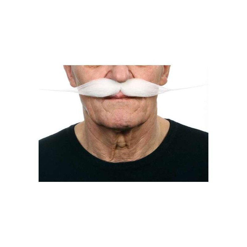 BIGOTE BLANCO TALLA ÚNICA - Teknashop Ltd