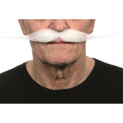 BIGOTE BLANCO TALLA ÚNICA - Teknashop Ltd