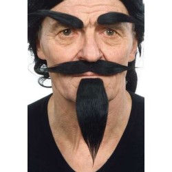 BIGOTE, PERILLA Y CEJAS ADULTO MORENO TALLA ÚNICA - Teknashop Ltd