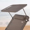 TUMBONA PLEGABLE CON PARASOL TEXTILENO GRIS AKTIVE 193X53X30/75 CM - Teknashop Ltd