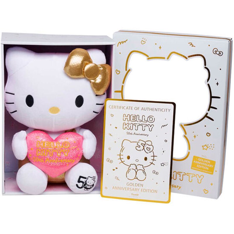 PELUCHE 50TH ANNIVERSARIO HELLO KITTY 30CM - Teknashop Ltd