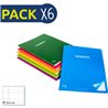 PACK 6 CUADERNO FLEXIPAC A5 90 GR 48 HOJAS PAUTA 3,5 - Teknashop Ltd