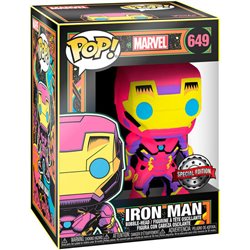 FIGURA POP MARVEL IRON MAN BLACK LIGHT EXCLUSIVE