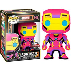 FIGURA POP MARVEL IRON MAN BLACK LIGHT EXCLUSIVE