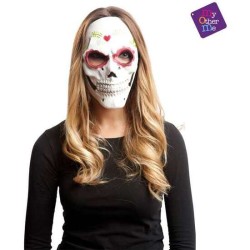 1/2 DAY OF THE DEAD LATEX MASK ONE SIZE