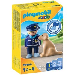 POLICIA CON PERRO PLAYMOBIL 1.2.3