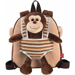 MOCHILA REVERSIBLE + PELUCHE MONO MAX 25CM - Teknashop Ltd