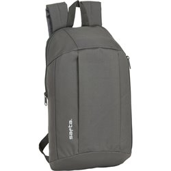 MINI MOCHILA BOLSILLO VERTICAL SAFTA GRIS HUMO