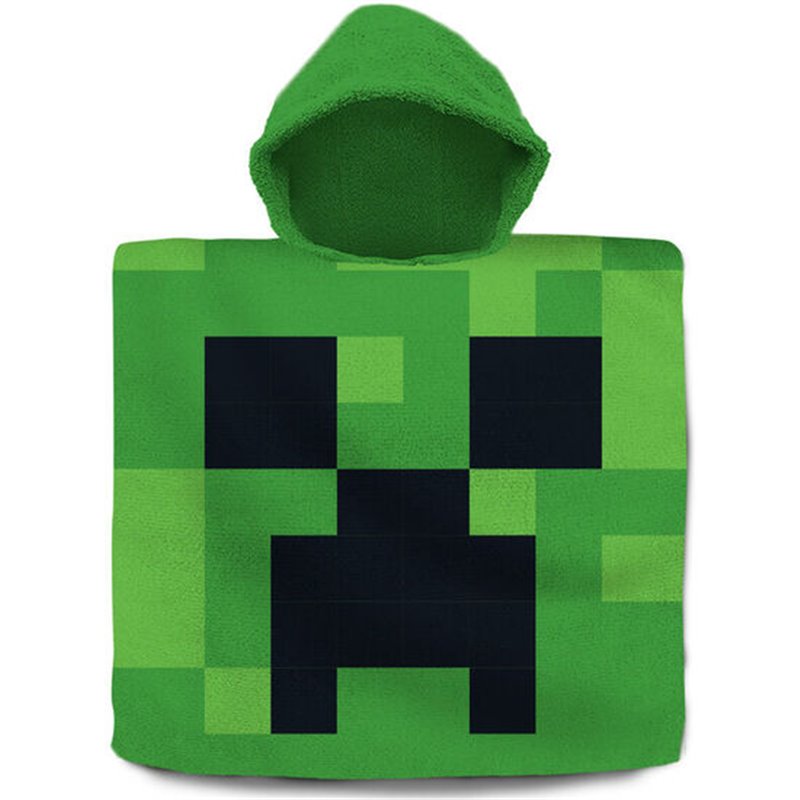 PONCHO TOALLA MINECRAFT ALGODON - Teknashop Ltd