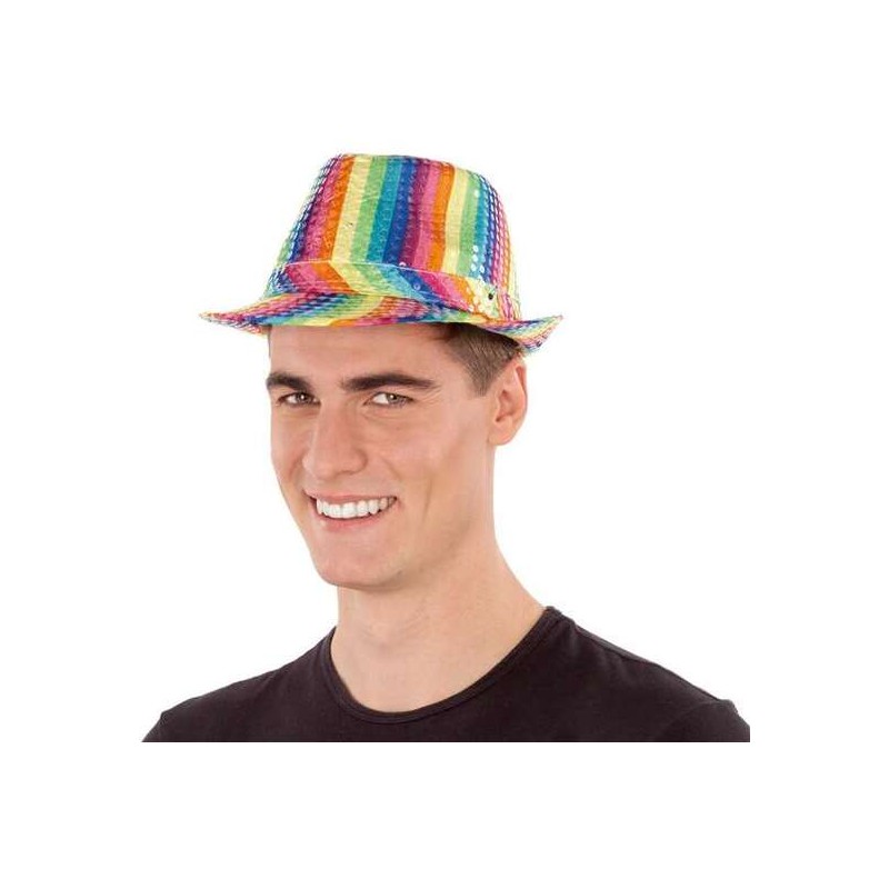 SOMBRERO CON LUZ RAINBOW T/58