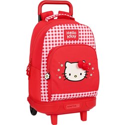 MOCHILA GDE. C/RUEDAS COMPACT EXTRAIBLE HELLO KITTY "SPRING"