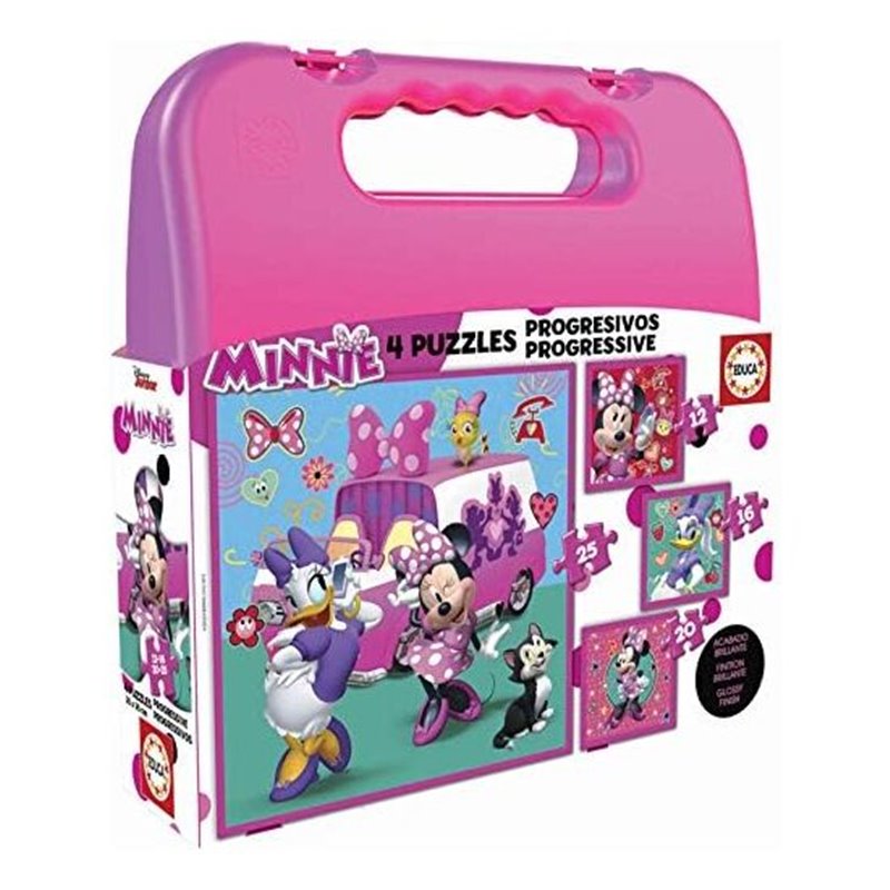 MALETIN CON 4 PUZZLES MINNIE MOUSE "ME TIME"