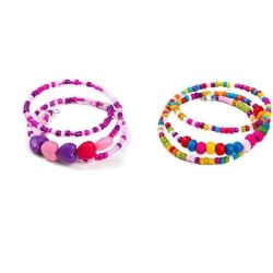 PULSERA EN ESPIRAL DE BOLITAS DE COLORES - MODELOS SURTIDOS