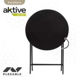 MESA REDONDA PLEGABLE DE METAL AKTIVE 60X70 CM