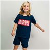 PIJAMA CORTO SINGLE JERSEY MARVEL DARK BLUE