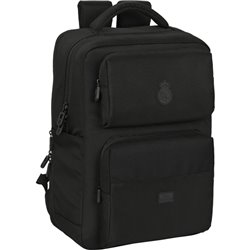 MOCHILA 2 BOLSILLOS PORTATIL 15,6+USB REAL MADRID PREMIUM