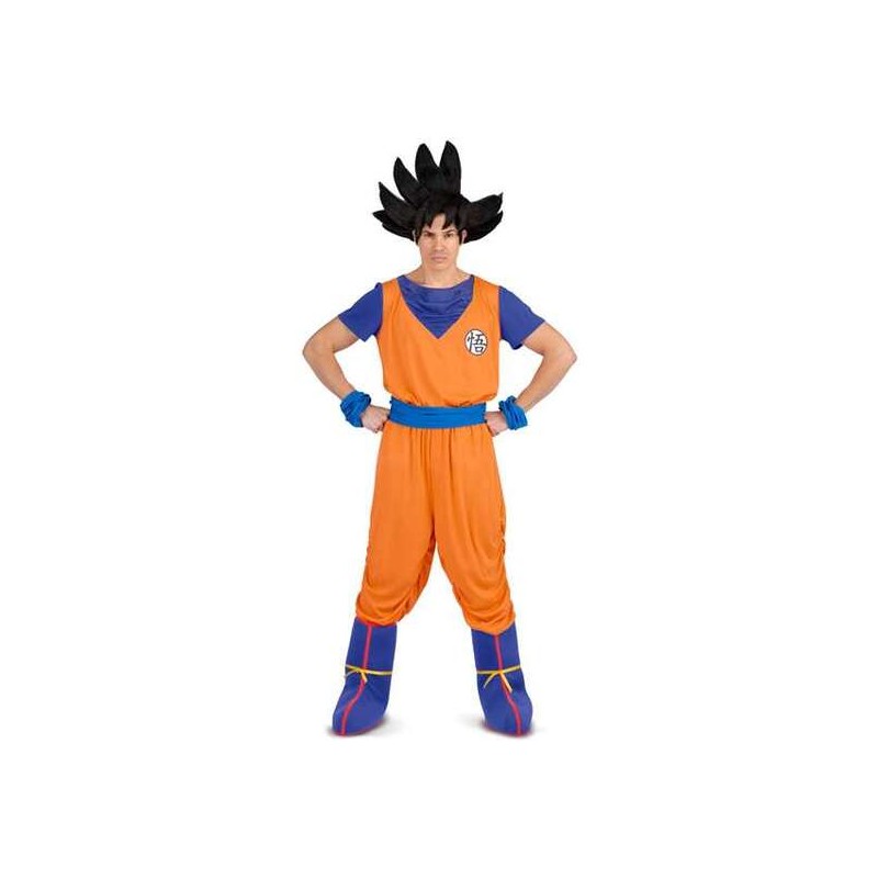 DISFRAZ GOKU M (CAMISETA, FAJÍN, PANTALÓN, CUBREBOTAS, Y BRAZALETES )