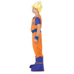 DISFRAZ GOKU M (CAMISETA, FAJÍN, PANTALÓN, CUBREBOTAS, Y BRAZALETES )