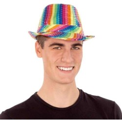 SOMBRERO LENTEJUELAS RAINBOW T/58