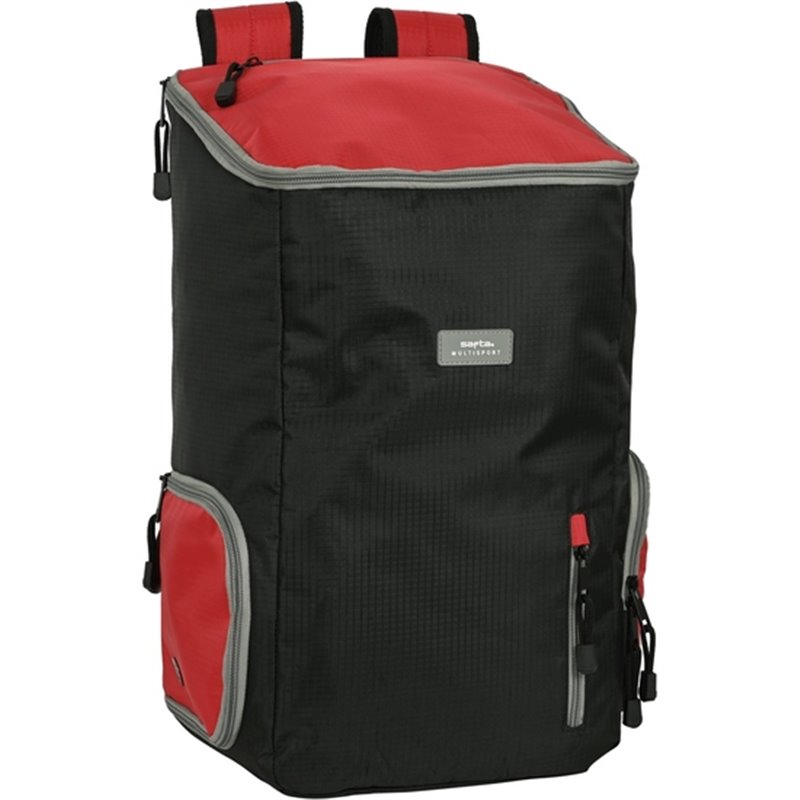 MOCHILA MULTISPORTS PARA PORTATIL 13,3" SAFTA "BLACK-RED"