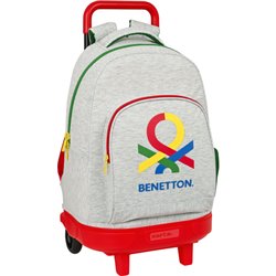 MOCHILA GDE. C/RUEDAS COMPACT EXTRAIBLE BENETTON "POP"