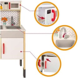 COCINA DE MADERA ELÉCTRICA WOOMAX 59,5X30X94,5 CM