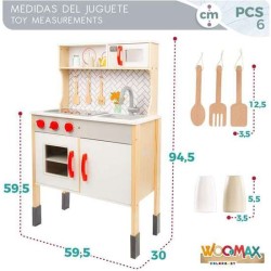 COCINA DE MADERA ELÉCTRICA WOOMAX 59,5X30X94,5 CM