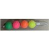 SET 4 PELOTAS 40MM. FLUOR COLORES