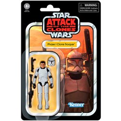 FIGURA PHASE I CLONE TROOPER ATTACK OF THE CLONES STAR WARS 9,5CM