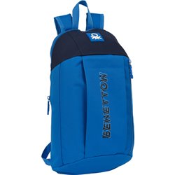 MINI MOCHILA CREMALLERA VERTICAL BENETTON "DEEP WATER"