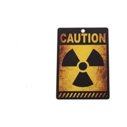 CARTEL "CAUTION" 21 X 0,5 X 29,5 CM