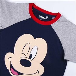 PIJAMA CORTO SINGLE JERSEY PUNTO MICKEY GRAY