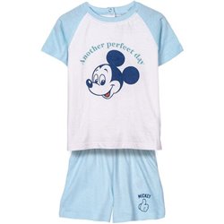 PIJAMA CORTO SINGLE JERSEY MICKEY LIGHT BLUE