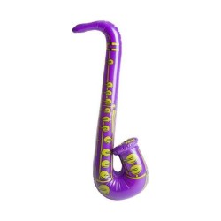 SAXOFÓN HINCHABLE COLORES SURTIDOS 83 CM