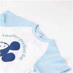 PIJAMA CORTO SINGLE JERSEY MICKEY LIGHT BLUE