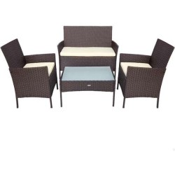 CONJUNTO DE SOFÁ(104X58X84 CM) + 2 SILLONES (57,5X58X84 CM) + MESA (71X41X39 CM) AKTIVE