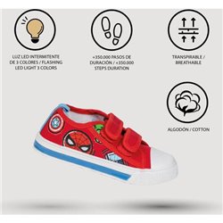 ZAPATILLA LONETA SUELA PVC CON LUCES ALGODÓN AVENGERS