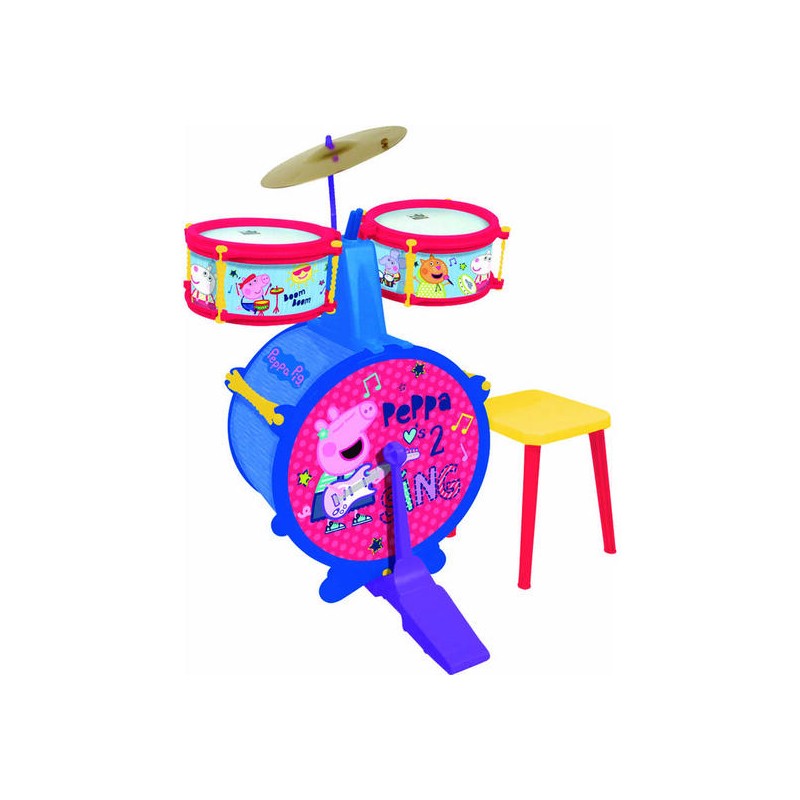 BATERIA C/BANQUETA PEPPA PIG