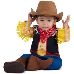 DISFRAZ COWBOY ADORABLE (SOMBRERO, PAÑUELO, MONO Y PATUCOS) TALLA 7-12 MESES