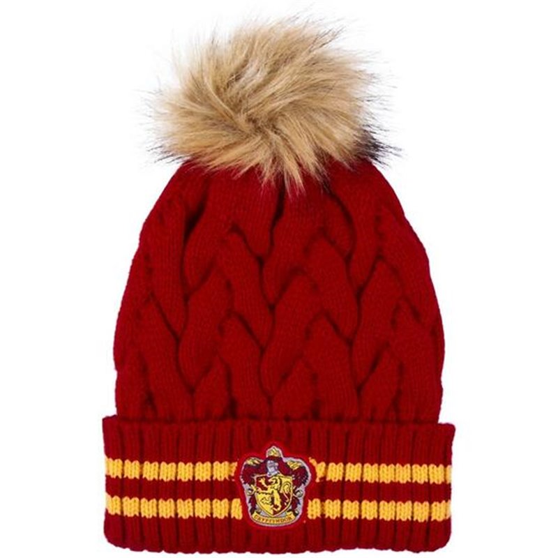 GORRO TRICOT POMPOM HARRY POTTER GRYFFINDOR RED