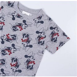 CAMISETA CORTA SINGLE JERSEY PUNTO MINNIE GRAY